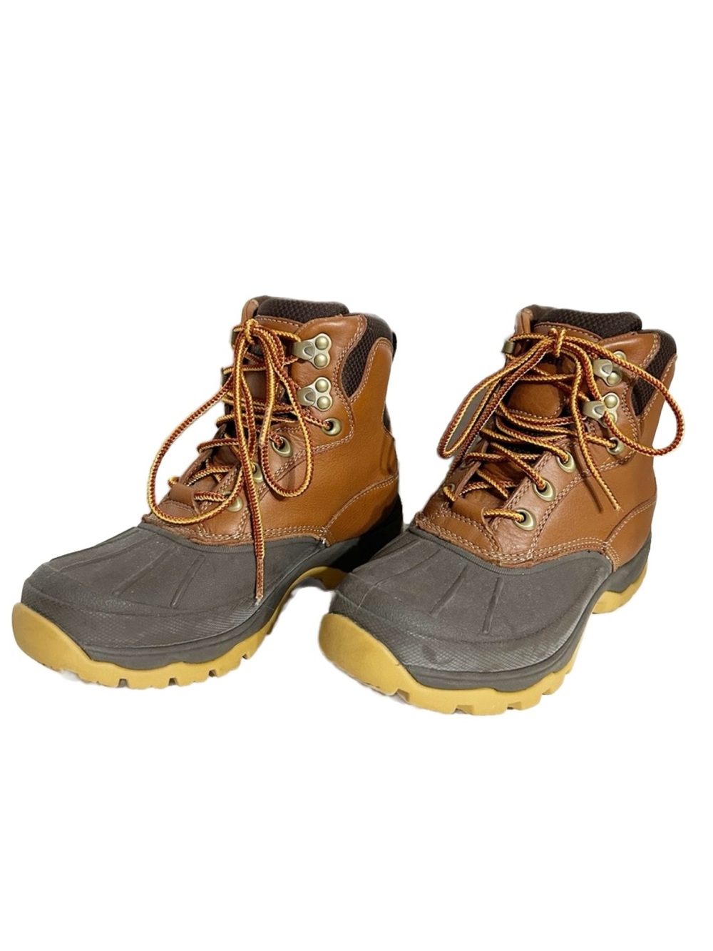 L.L. Bean Women’s TEK2.5 Duck Boots Brown Leather Gray Rubber Size 6.5 M